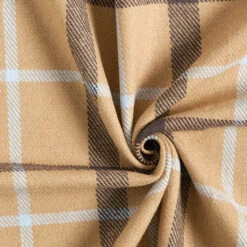 Large Check Cotton Blend Coating Fabric – Beige -Tailor Supplies Sales Store SZ00 392