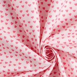 Decorative Cotton Twill Fabric, Mini Hearts – Light Pink 12 Decorative Cotton Twill Fabric, Mini Hearts – Light Pink -Tailor Supplies Sales Store SZ00 397