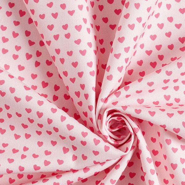 Decorative Cotton Twill Fabric, Mini Hearts – Light Pink 5 Decorative Cotton Twill Fabric, Mini Hearts – Light Pink - Image 3