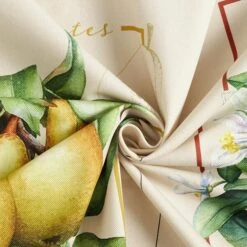 Decorative Panel Twill Fruit – Natural/grass Green -Tailor Supplies Sales Store SZ00 399