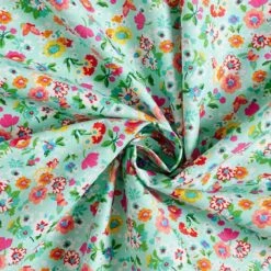 Coated Cotton Cute Flowers – Sky Blue 11 Coated Cotton Cute Flowers – Sky Blue -Tailor Supplies Sales Store SZ00 402