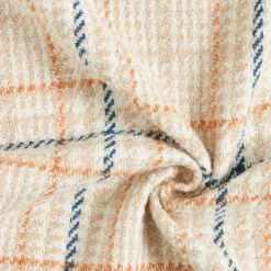 Checks & Houndstooth Coating Fabric – White/light Beige -Tailor Supplies Sales Store SZ00 426