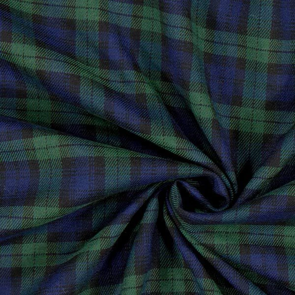 Stretch Tartan – Navy Blue/green 4 Stretch Tartan – Navy Blue/green - Image 2