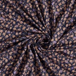 Viscose Jersey, Autumn Flowers – Midnight Blue -Tailor Supplies Sales Store SZ00 52
