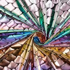 Foil Jersey, Shimmering Scales – Black/silver -Tailor Supplies Sales Store SZ00 60