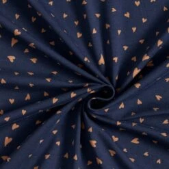 Cotton Jersey Swirled Hearts – Midnight Blue -Tailor Supplies Sales Store SZ00 64