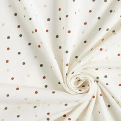 Cotton Jersey Colourful Dots– Offwhite -Tailor Supplies Sales Store SZ00 72