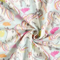Cotton Jersey Scribble Unicorn – Sky Blue 10 Cotton Jersey Scribble Unicorn – Sky Blue -Tailor Supplies Sales Store SZ00 82