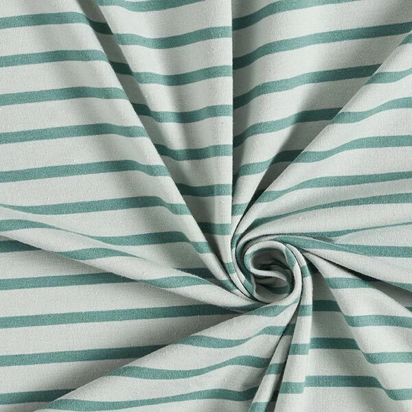 Narrow & Wide Stripes Cotton Jersey – Pale Mint/peppermint 5 Narrow & Wide Stripes Cotton Jersey – Pale Mint/peppermint - Image 3