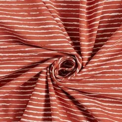 Cotton Jersey Scribble Stripes – Terracotta -Tailor Supplies Sales Store SZ00 99