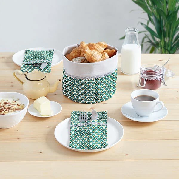 Coated Cotton Little Fans – Petrol 8 Coated Cotton Little Fans – Petrol - Image 6