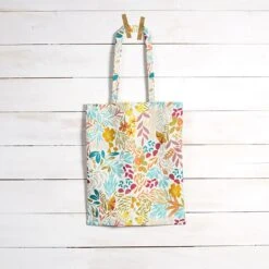 Coated Cotton Colourful Flowers – White/aqua Blue 15 Coated Cotton Colourful Flowers – White/aqua Blue -Tailor Supplies Sales Store SZ35 7