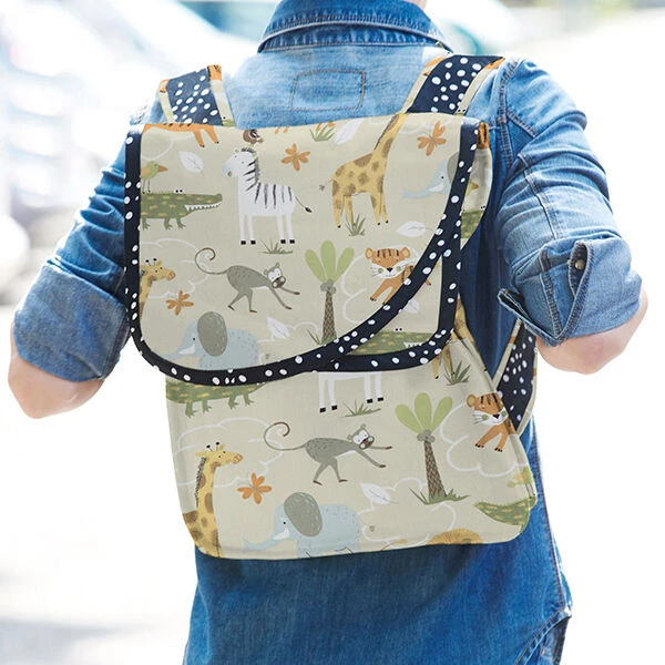 GOTS Cotton Cretonne Safari Animals – Beige 11 GOTS Cotton Cretonne Safari Animals – Beige - Image 9