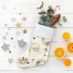 Decorative Cotton Twill Fabric, Classic Christmas – Beige/red -Tailor Supplies Sales Store WSZ06