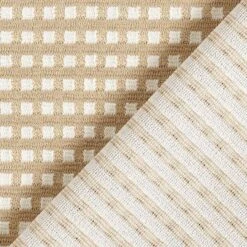 Little Boxes Viscose Blend Jacquard Jersey – Beige/white -Tailor Supplies Sales Store ZB01 10