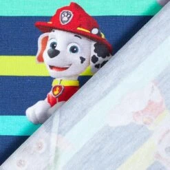 Cotton Jersey Licensed Fabric Paw Patrol Striped| Viacom – Navy Blue -Tailor Supplies Sales Store ZB01 105