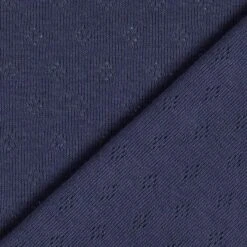 Fine Jersey Knit With Openwork – Navy Blue -Tailor Supplies Sales Store ZB01 117