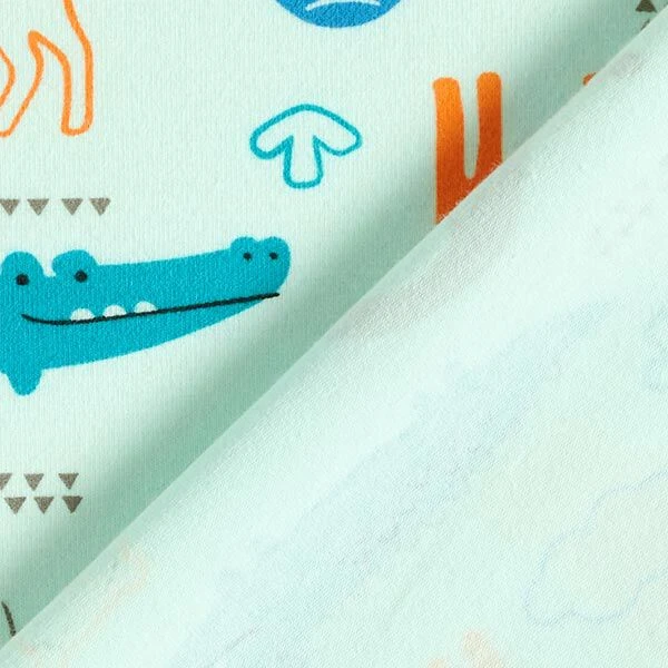 Cotton Jersey Jungle Animals – Mint 6 Cotton Jersey Jungle Animals – Mint - Image 4