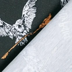Cotton Jersey Licensed Fabric Harry Potter, Hedwig With Broom | Warner Bros. – Slate Grey -Tailor Supplies Sales Store ZB01 123