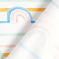 GOTS Cotton Jersey Watercolour Rainbow | Tula – White -Tailor Supplies Sales Store ZB01 143