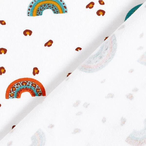 Cotton Jersey Leopard Print Rainbow – White 6 Cotton Jersey Leopard Print Rainbow – White - Image 4