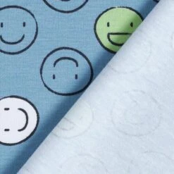 Cotton Jersey Glow-in-the-Dark Smiley β Denim Blue 13 Cotton Jersey Glow-in-the-Dark Smiley β Denim Blue -Tailor Supplies Sales Store ZB01 15