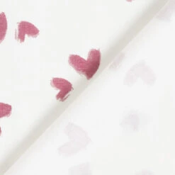 Cotton Jersey Painted Hearts – Offwhite/dark Dusky Pink -Tailor Supplies Sales Store ZB01 151