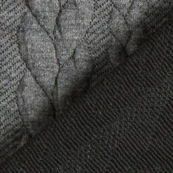Cabled Cloque Jacquard Jersey – Dark Grey -Tailor Supplies Sales Store ZB01 153