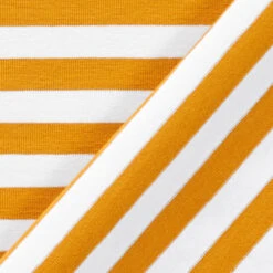 Cotton Jersey Wide Stripes – Mustard/white -Tailor Supplies Sales Store ZB01 161