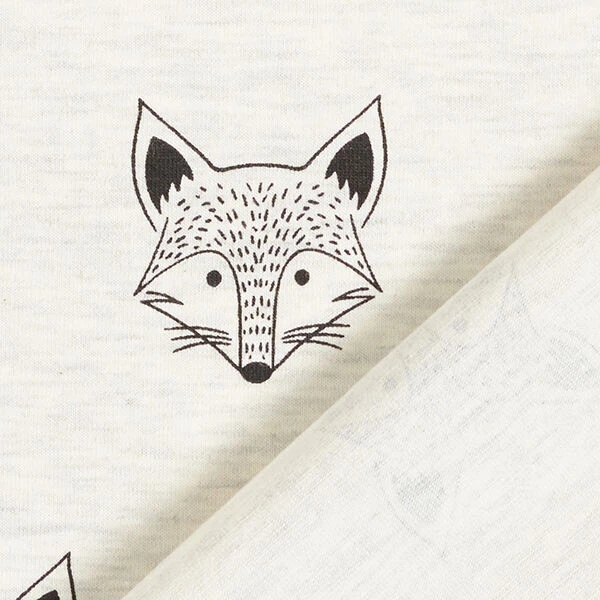 Cotton Jersey Fox’s Face – Offwhite 6 Cotton Jersey Fox’s Face – Offwhite - Image 4