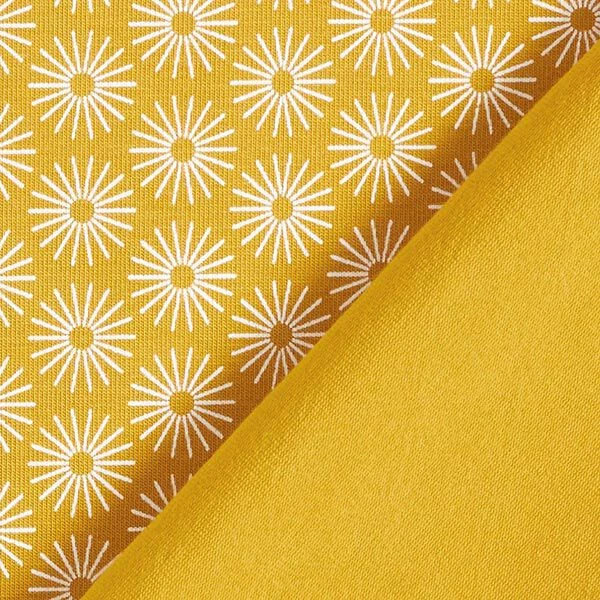 Cotton Jersey Shiny Flowers – Curry Yellow 6 Cotton Jersey Shiny Flowers – Curry Yellow - Image 4