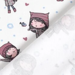 Cotton Jersey Ice-skater Girl– White -Tailor Supplies Sales Store ZB01 225