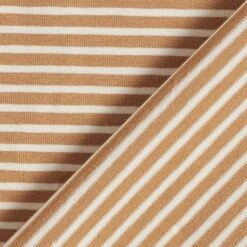 Narrow Stripes Cotton Jersey – Cream/cinnamon -Tailor Supplies Sales Store ZB01 242