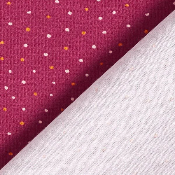 Cotton Jersey Colourful Little Dots – Burgundy 6 Cotton Jersey Colourful Little Dots – Burgundy - Image 4