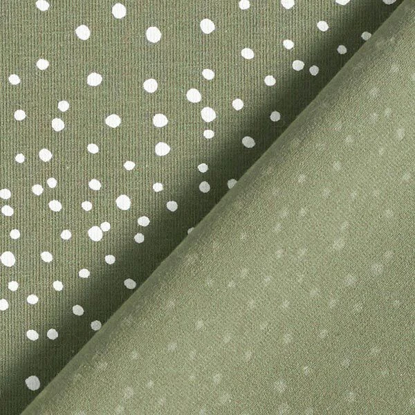 Cotton Jersey Irregular Dots – Khaki 6 Cotton Jersey Irregular Dots – Khaki - Image 4
