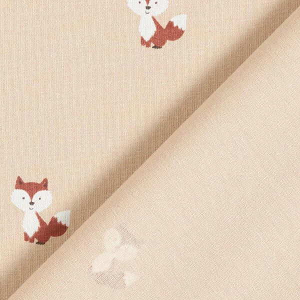 Cotton Jersey Little Foxes – Sand 6 Cotton Jersey Little Foxes – Sand - Image 4