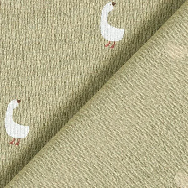 Cotton Jersey Cute Geese – Pistachio 6 Cotton Jersey Cute Geese – Pistachio - Image 4