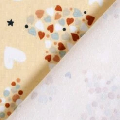 Cotton Jersey Hearts Stars Dots – Cream -Tailor Supplies Sales Store ZB01 266