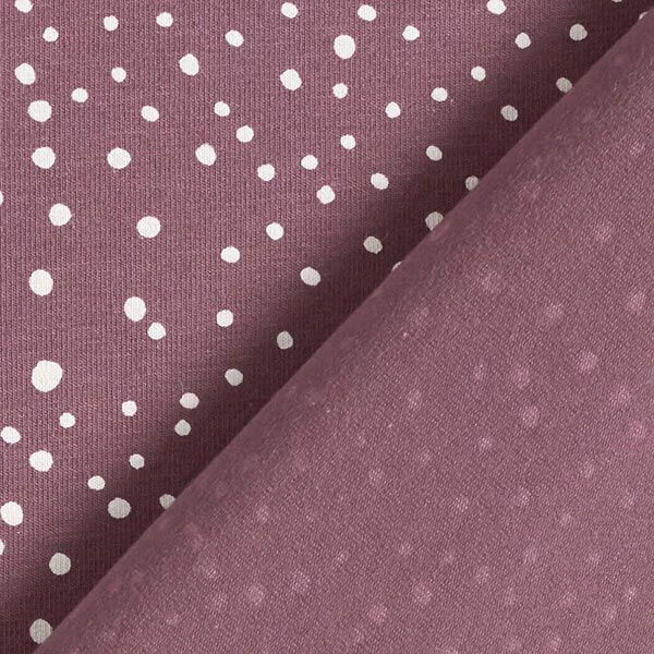 Cotton Jersey Irregular Dots – Aubergine 6 Cotton Jersey Irregular Dots – Aubergine - Image 4