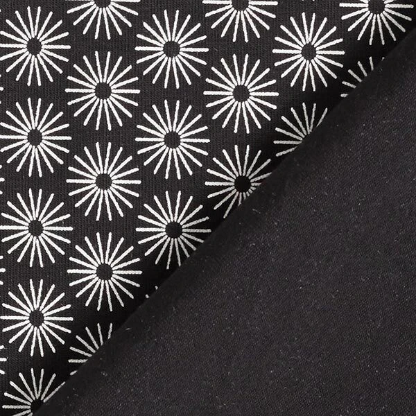Cotton Jersey Shiny Flowers – Black 6 Cotton Jersey Shiny Flowers – Black - Image 4