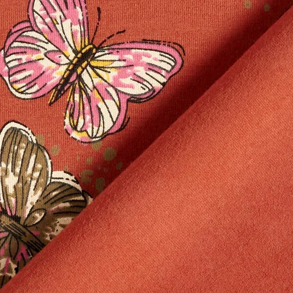 Cotton Jersey Butterflies – Terracotta 6 Cotton Jersey Butterflies – Terracotta - Image 4