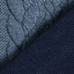 Cabled Cloque Jacquard Jersey – Denim Blue 10 Cabled Cloque Jacquard Jersey – Denim Blue -Tailor Supplies Sales Store ZB01 295