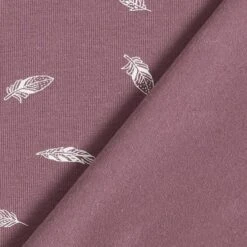 Cotton Jersey Feathers – Aubergine -Tailor Supplies Sales Store ZB01 308