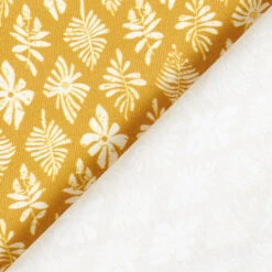 GOTS Cotton Jersey Shamrock | Tula – Mustard/offwhite -Tailor Supplies Sales Store ZB01 31