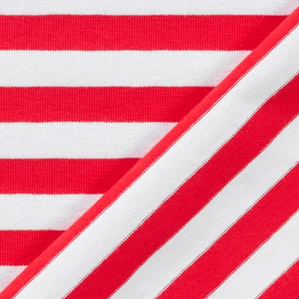Cotton Jersey Wide Stripes – Red/white 6 Cotton Jersey Wide Stripes – Red/white - Image 4