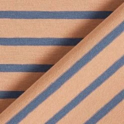 Narrow & Wide Stripes Cotton Jersey – Copper/denim Blue 13 Narrow & Wide Stripes Cotton Jersey – Copper/denim Blue -Tailor Supplies Sales Store ZB01 331