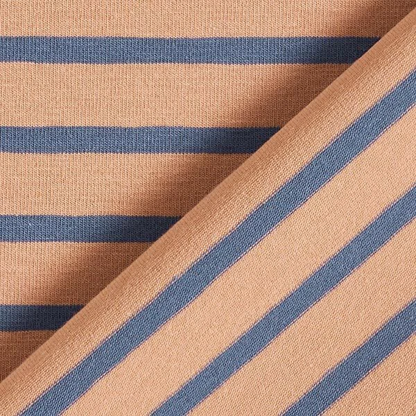 Narrow & Wide Stripes Cotton Jersey – Copper/denim Blue 6 Narrow & Wide Stripes Cotton Jersey – Copper/denim Blue - Image 4