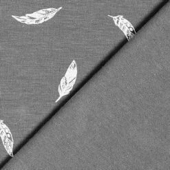 Cotton Jersey Feathers – Dark Grey -Tailor Supplies Sales Store ZB01 335