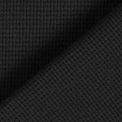 Mini Cotton Waffle Jersey Plain – Black -Tailor Supplies Sales Store ZB01 341