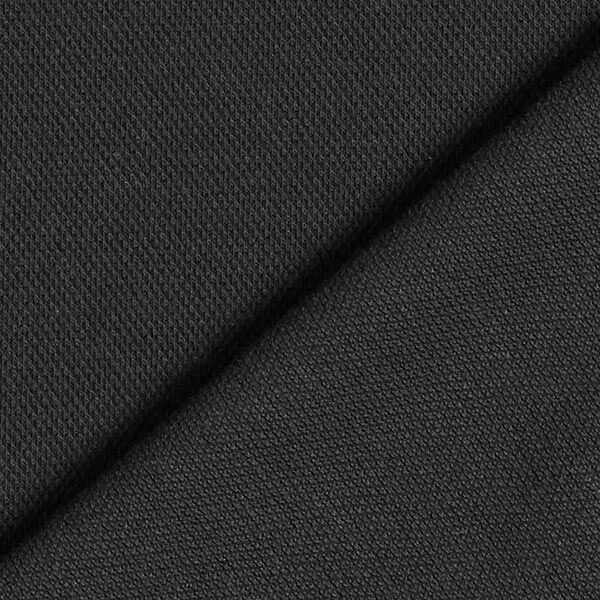 Cotton Jersey Fine Piqué – Black 5 Cotton Jersey Fine Piqué – Black - Image 3
